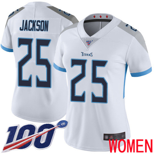 Tennessee Titans Limited White Women Adoree  Jackson Road Jersey NFL Football #25 100th Season Vapor Untouchable->youth nfl jersey->Youth Jersey